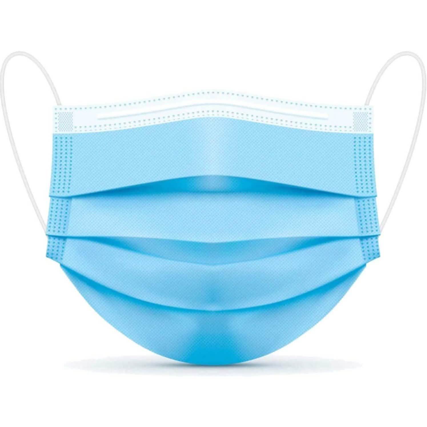 50-Pack or 100-Pack of 3 Layer Disposable Protective Face Masks