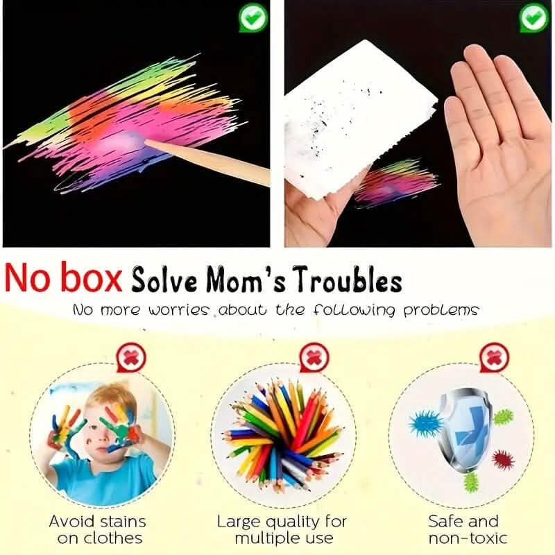 50-Pieces: Rainbow Scratch Art Kit