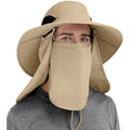 Casquette de pêche à large bord avec protection solaire 50+ et protège-nuque