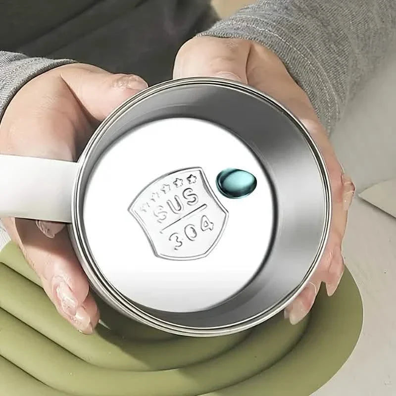 500ml Water Cup with Cover Sealing Silicone Ring Double-layer Leak-proof Drink Water Handle Stainless Coffee Insulated Cup