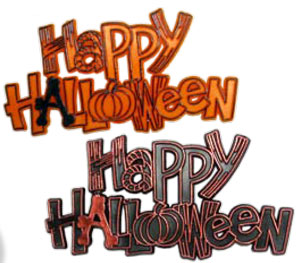 Plaques Joyeux Halloween - Assort.