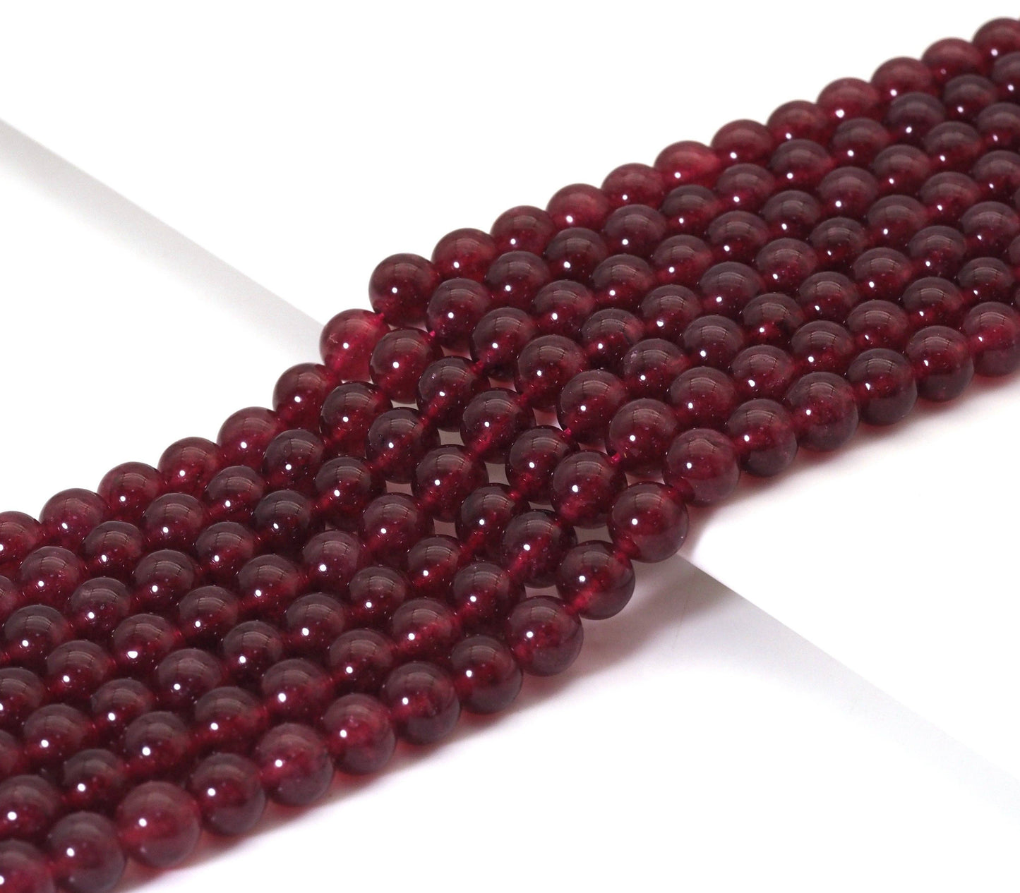 Dyed Strawberry Quarts Round Smooth Beads, 6mm/8mm/10mm, Sku#U1487