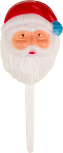 Tête de Père Noël 3D rembourrée 3-1/4" - lot de 72