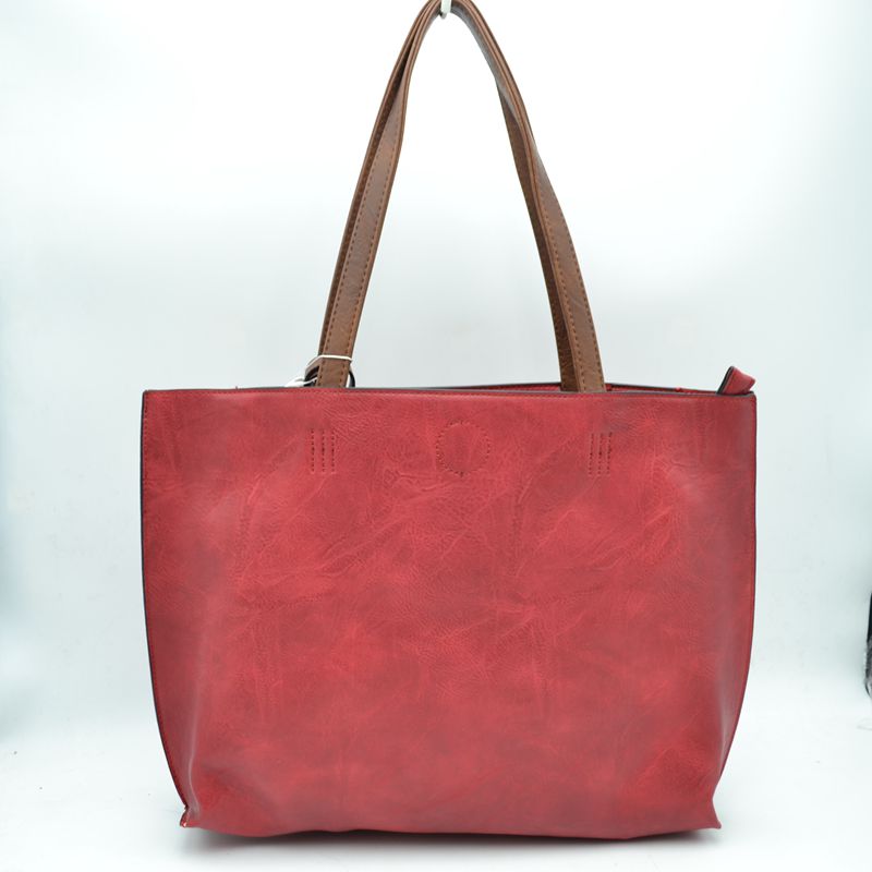 PU Vegan Leather 2 in 1 Tote Crossbody Handbag