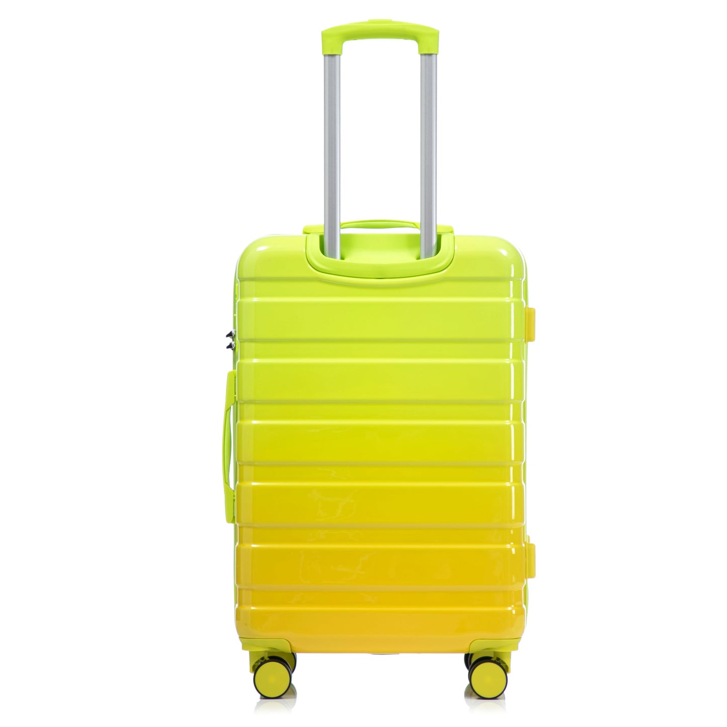 20'/24'/28' 3-Piece PC Spinner Wheel Luggage Set (Yellow+Green)