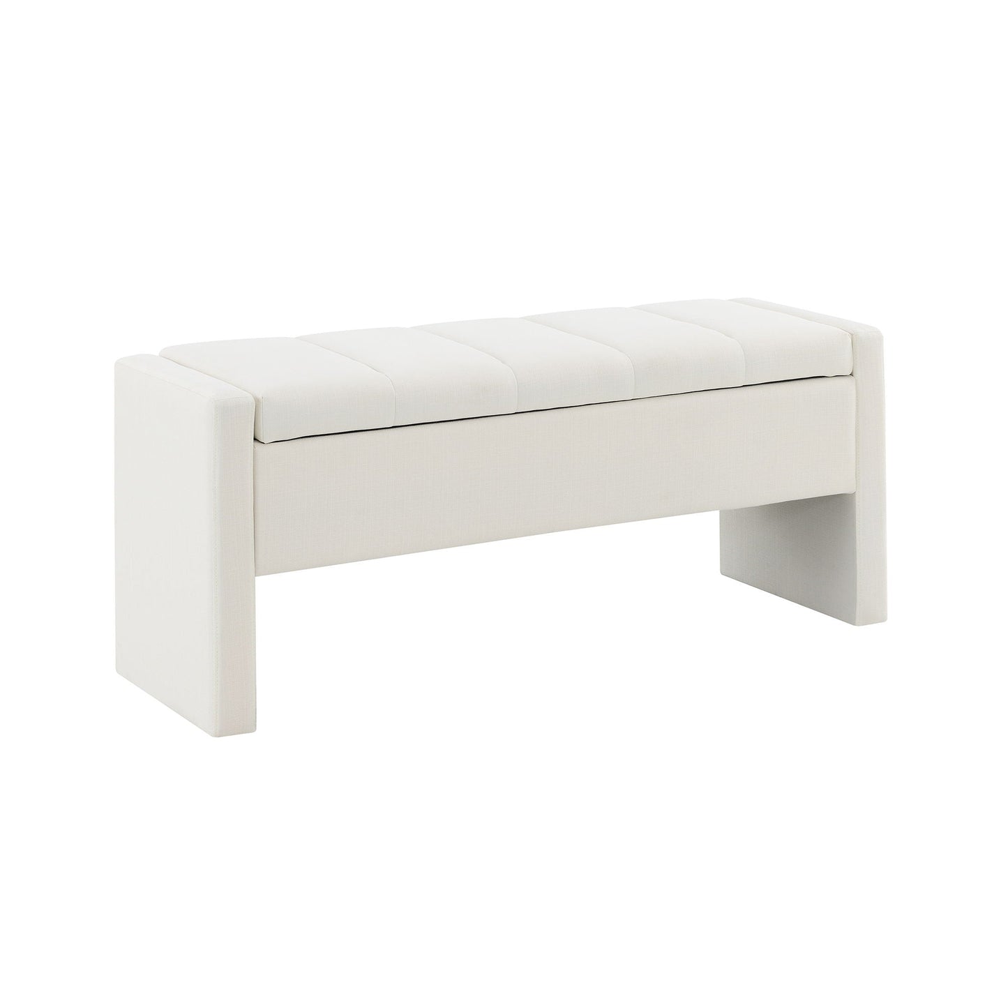 Modern Upholstered Large Bed End Bench With Storage