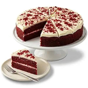 Andy Anand Sugar-Free Red Velvet Cheesecake, 9-Inch, 2 lb – Diabetic-Friendly, California Cream Cheese, No Preservatives, Birthday Gift Box