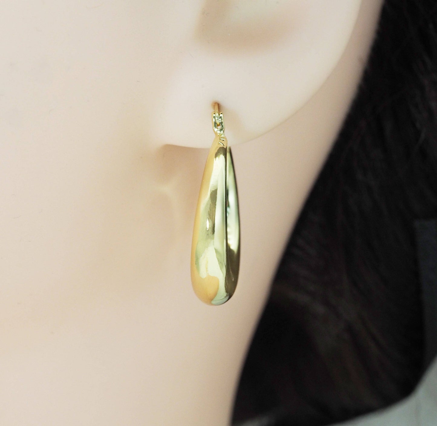Everyday Gold Hoop Earrings, Sku#J375