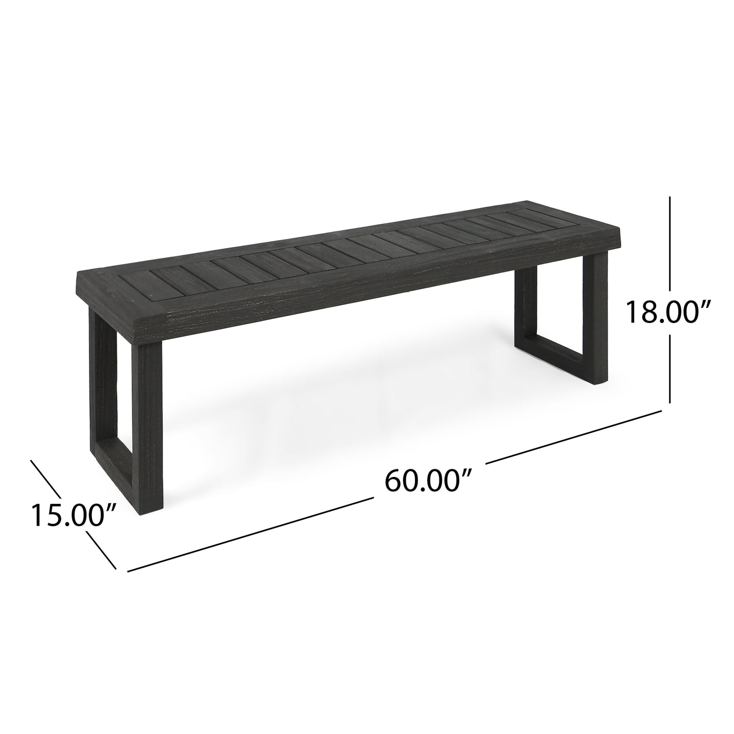 Outdoor Acacia Wood Dining Bench