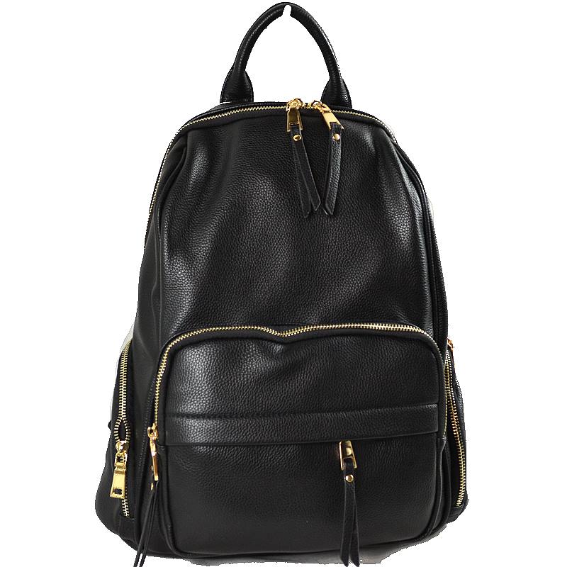 Elegant Soft PU Leather Bag Casual Shoulder Women's Backpack
