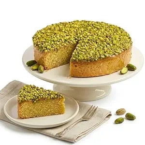 Andy Anand Sugar-Free Pistachio Caramel Cake, 9-Inch, 2.6 lb – Handcrafted, No Artificial Sweeteners, Rich & Moist Birthday Gift Box