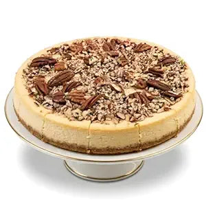 Andy Anand Sugar-Free & Gluten-Free Caramel Pecan Cheesecake, 9-Inch – Diabetic-Friendly, Rich Cream Cheese, Handmade, Birthday Gift Box