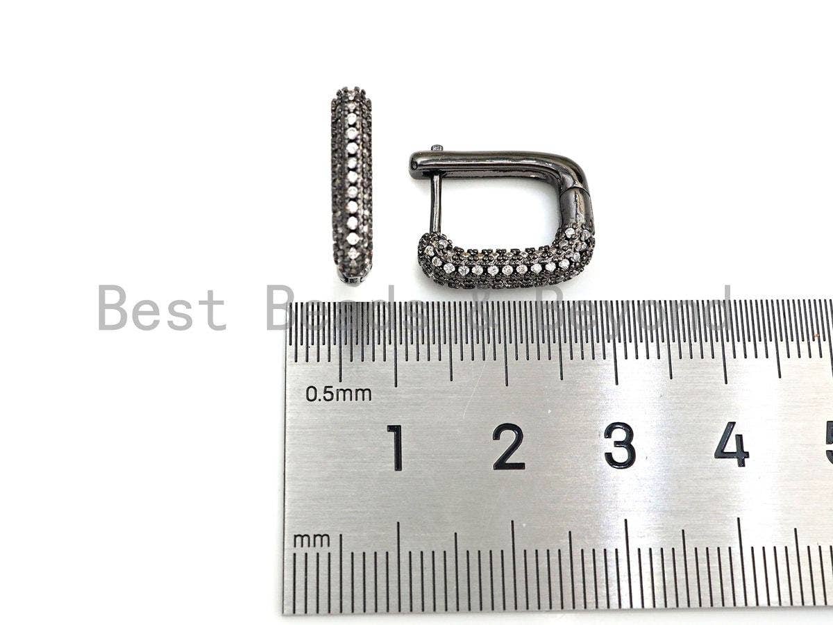 CZ Double Row Huggie Earring, Sku#J251