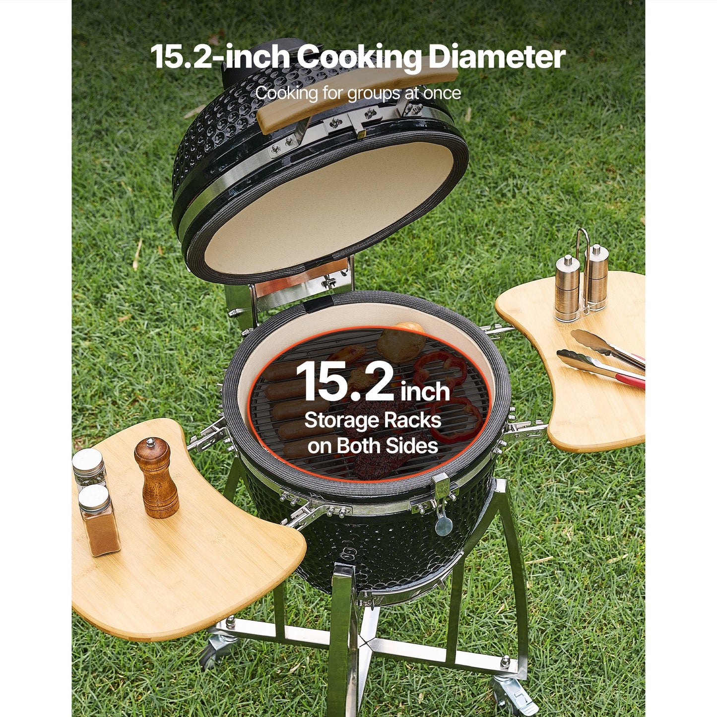 VEVOR 18" Kamado Charcoal Smoker and Grill