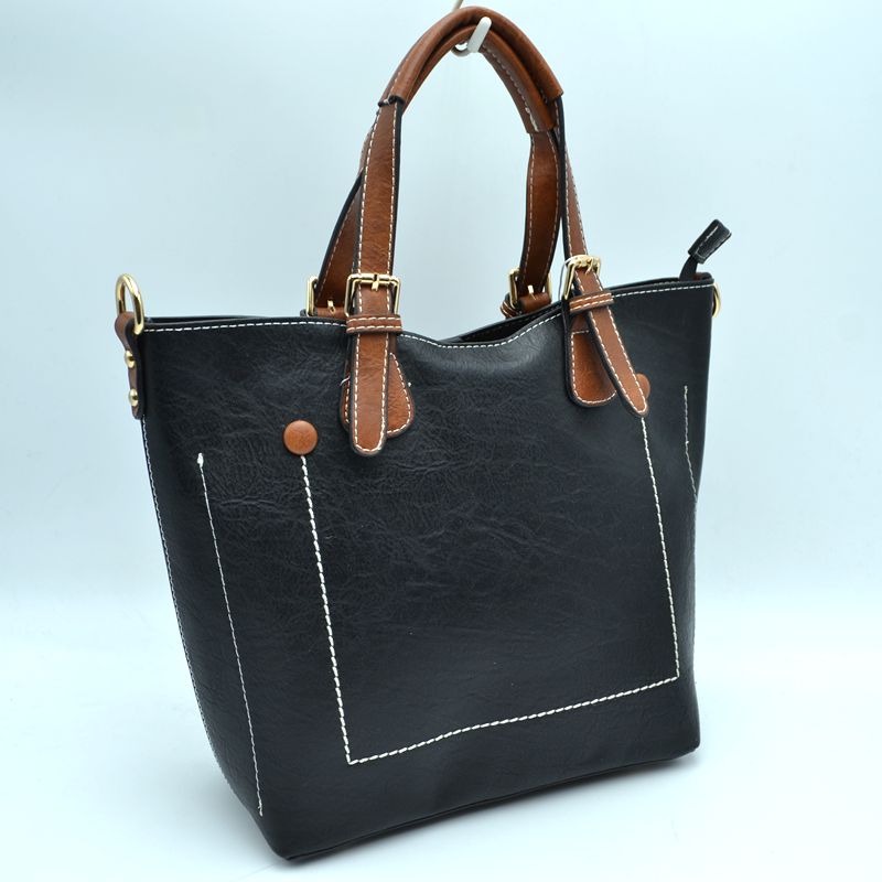 Vegan Leather Tote Shoulder Handbags For Women