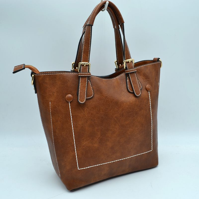 Vegan Leather Tote Shoulder Handbags For Women