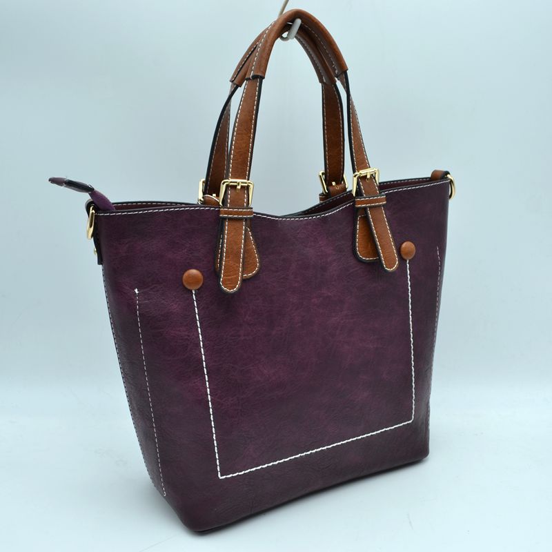 Vegan Leather Tote Shoulder Handbags For Women