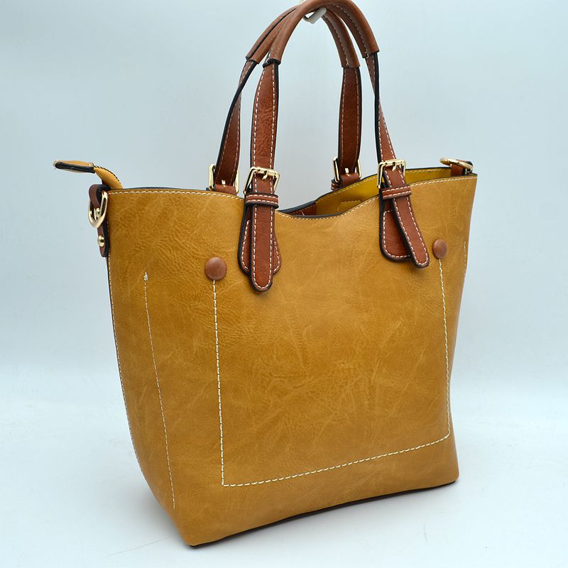 Vegan Leather Tote Shoulder Handbags For Women
