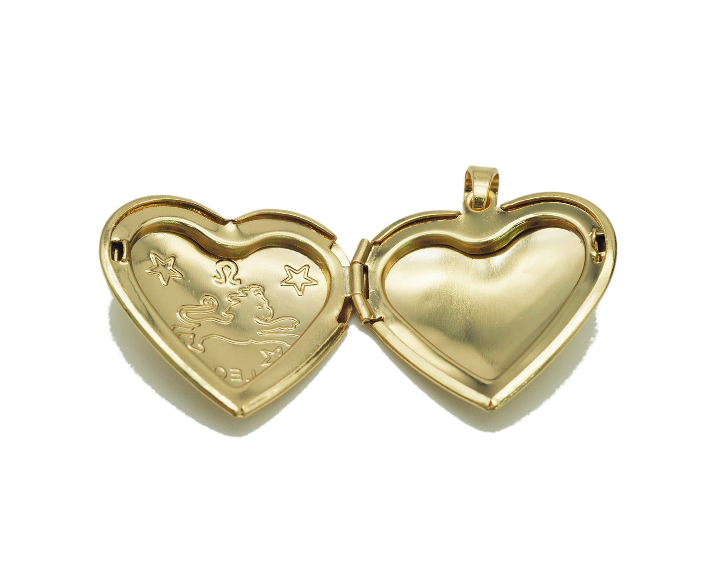 Lockets Heart with Rose Horse Pendant, Sku#FH188