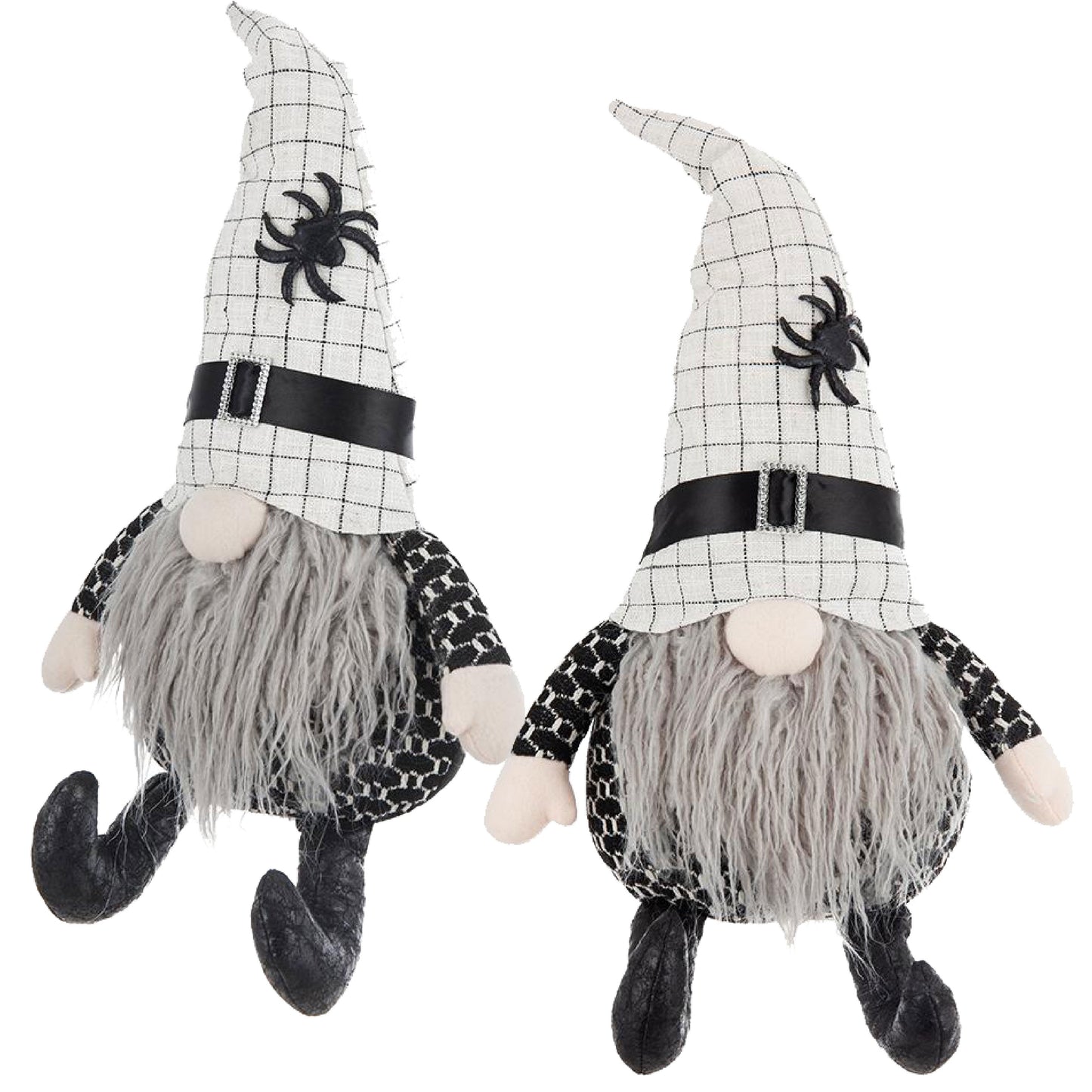 Set of 2 Fabric Sitting Gnome Decorations