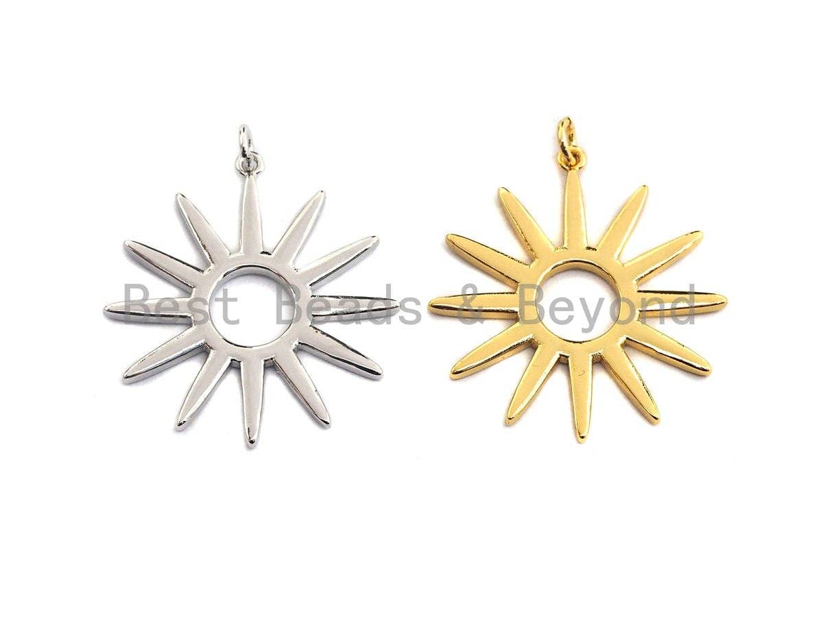 Round Hollow out Sunflower Pendant