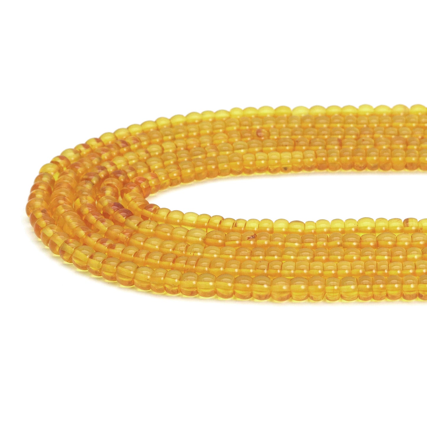 Genuine Russia Amber Rondelle Smooth Beads, Sku#U2009
