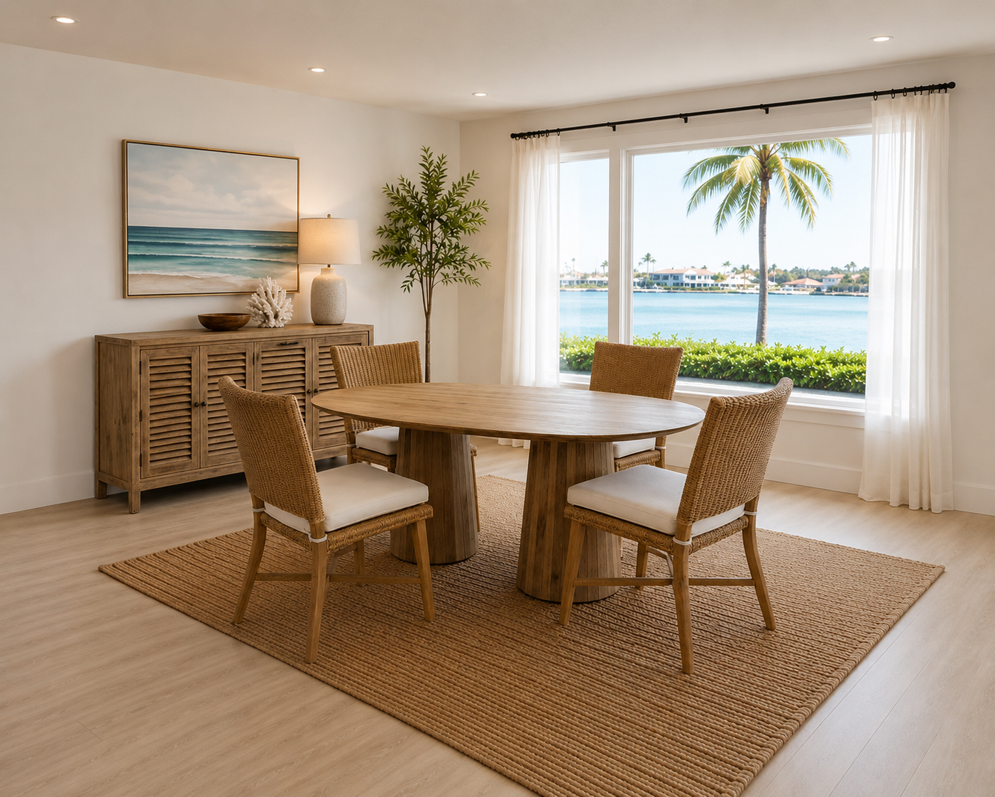 Mango Wood Dining Table (oval) - 71 x 35 x 30 in