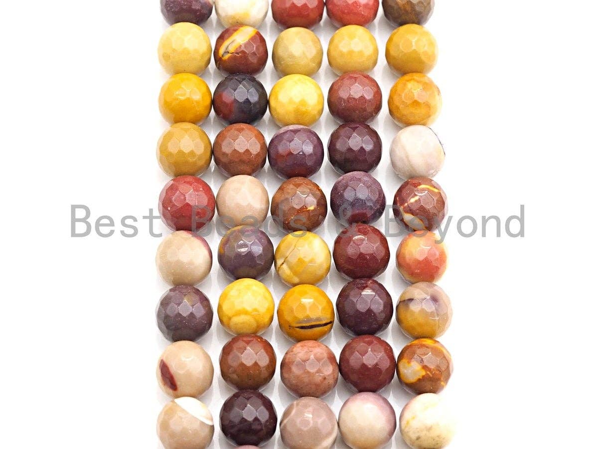 High Quality Natural Mookaite, Round Faceted 6mm/8mm/10mm, Natural Mookaite15.5" Full Strand, sku#U646