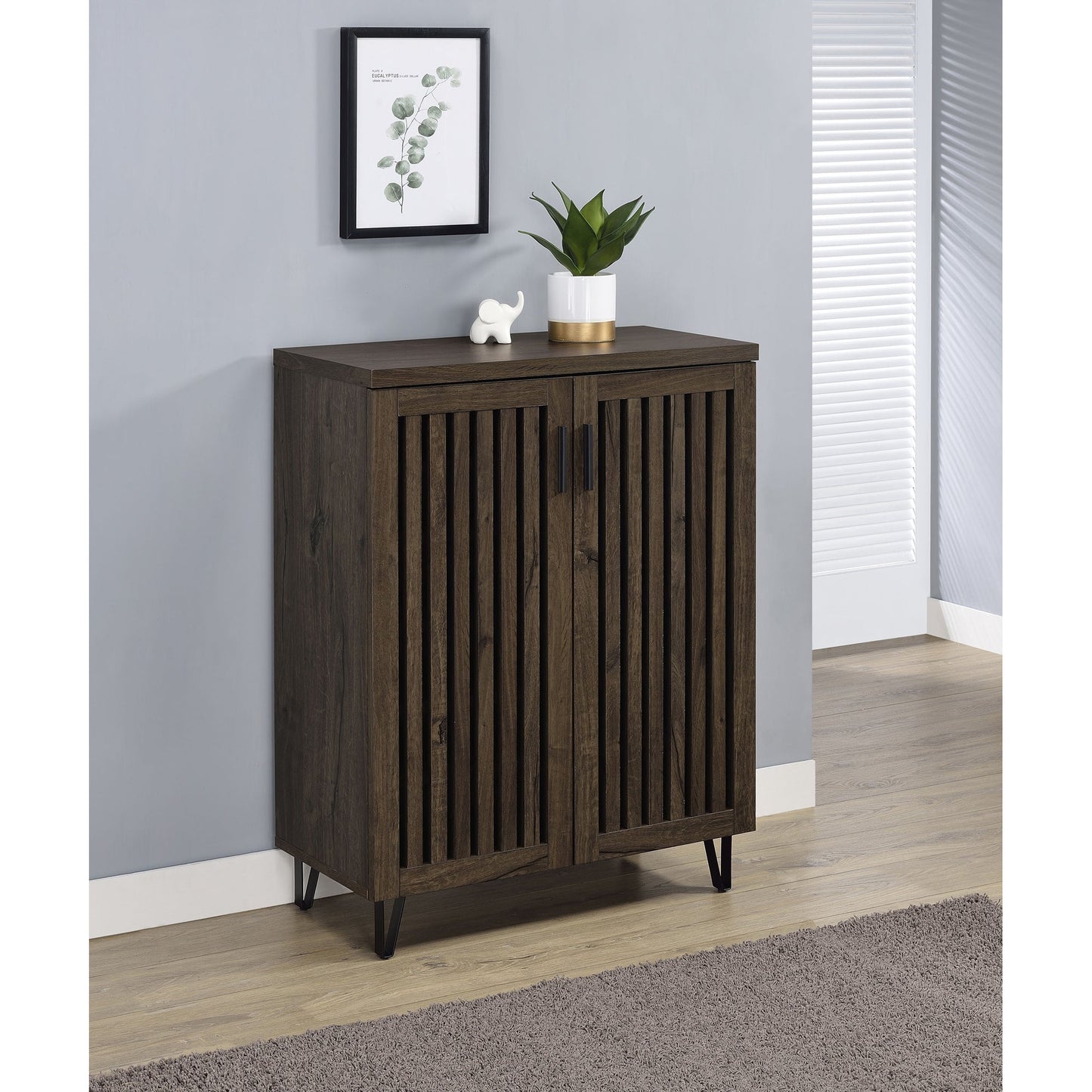 Clackamas Smoked Shoe Cabinet
