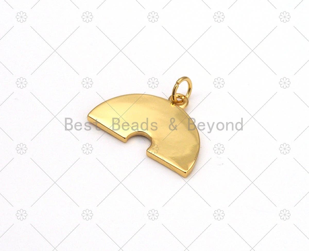 Enamel Colorful Rainbow Shape Pendant, 18K Gold Filled Enamel Charm,Necklace Bracelet Pendant Charm,20x14mm,Sku#Y536
