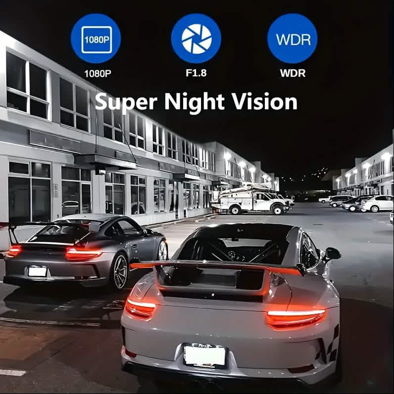 Enregistreur vidéo numérique de voiture 4 canaux – Avant 1080P, Latéral et Arrière 720P, Vision Nocturne