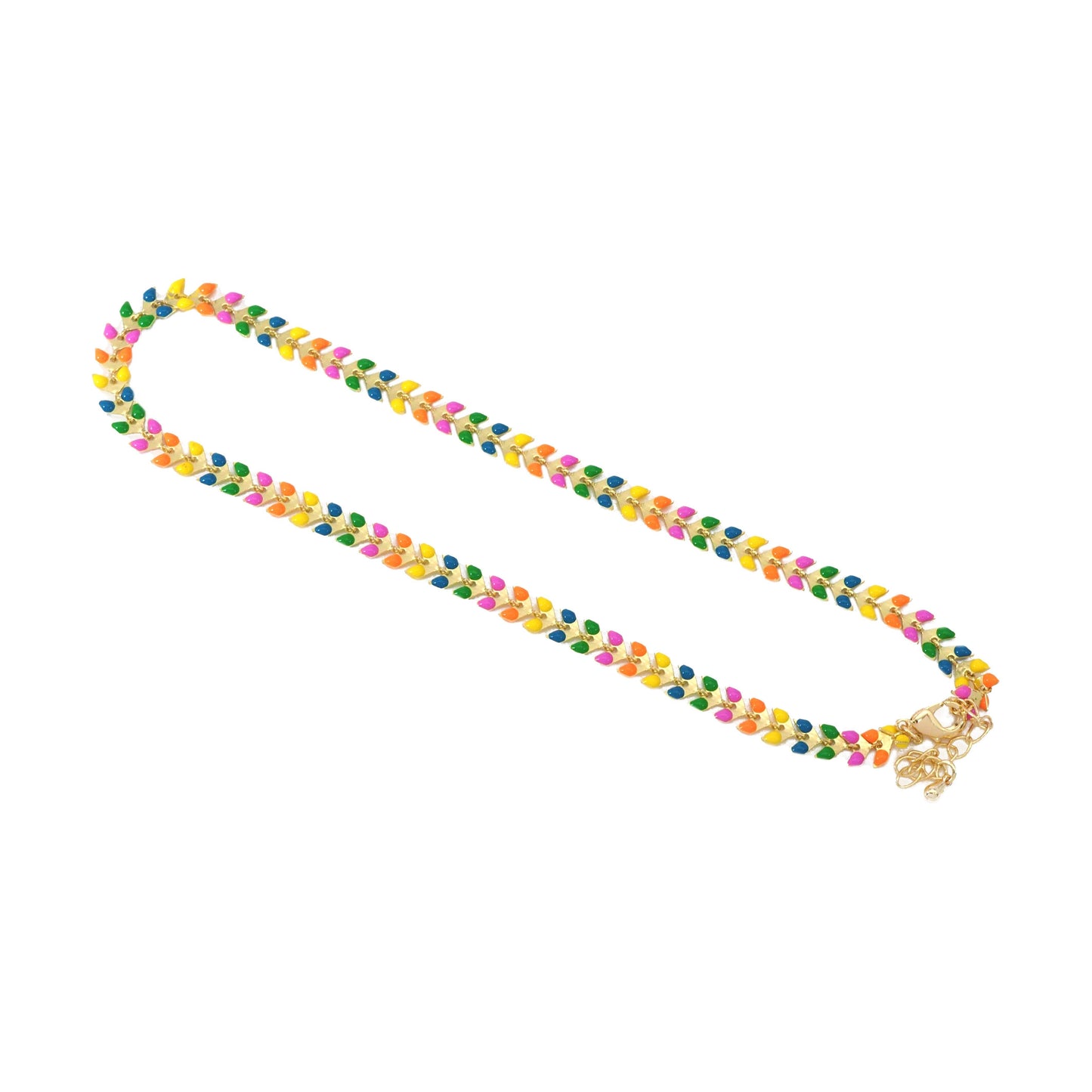 Colorful Enamel Gold Choker Necklace,sku#EF280