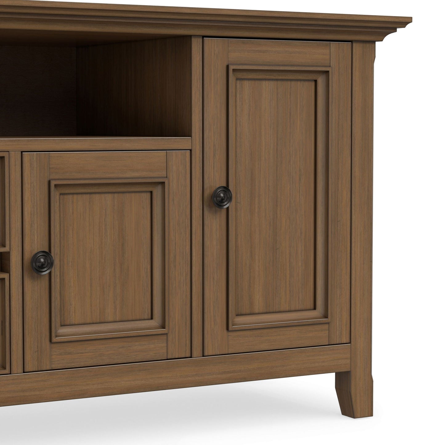 Amherst - Wide TV Media Stand - Rustic Natural Aged Brown