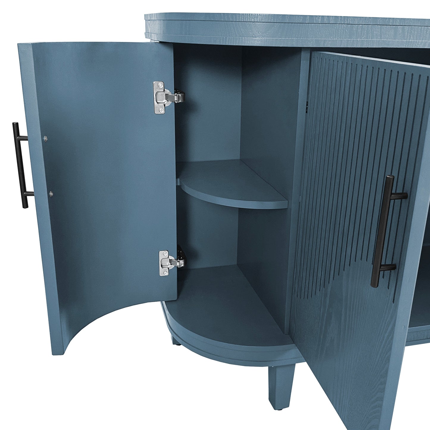 Modern Curved Sideboard 47.2-Inch Decorative Storage Cabinet