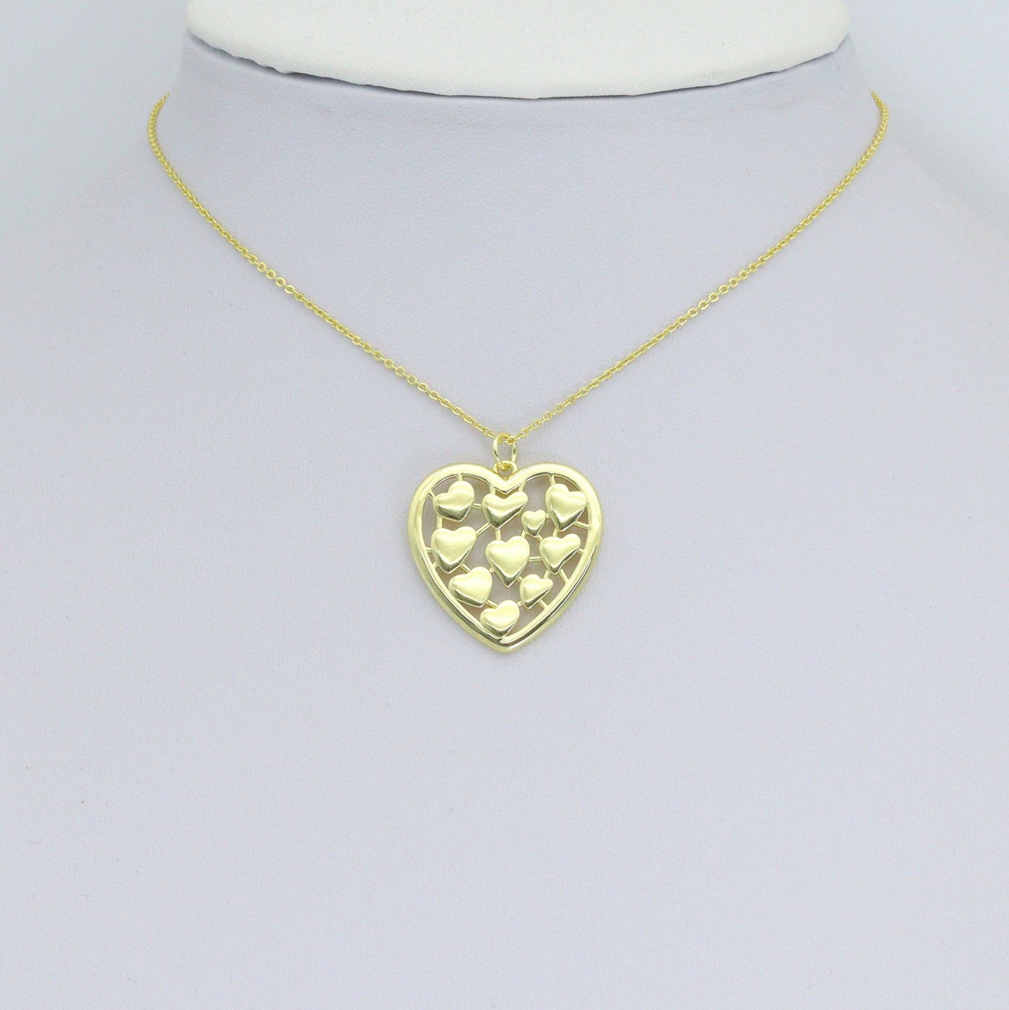 Multi Hearts Charm Pendant, Sku#LK1146