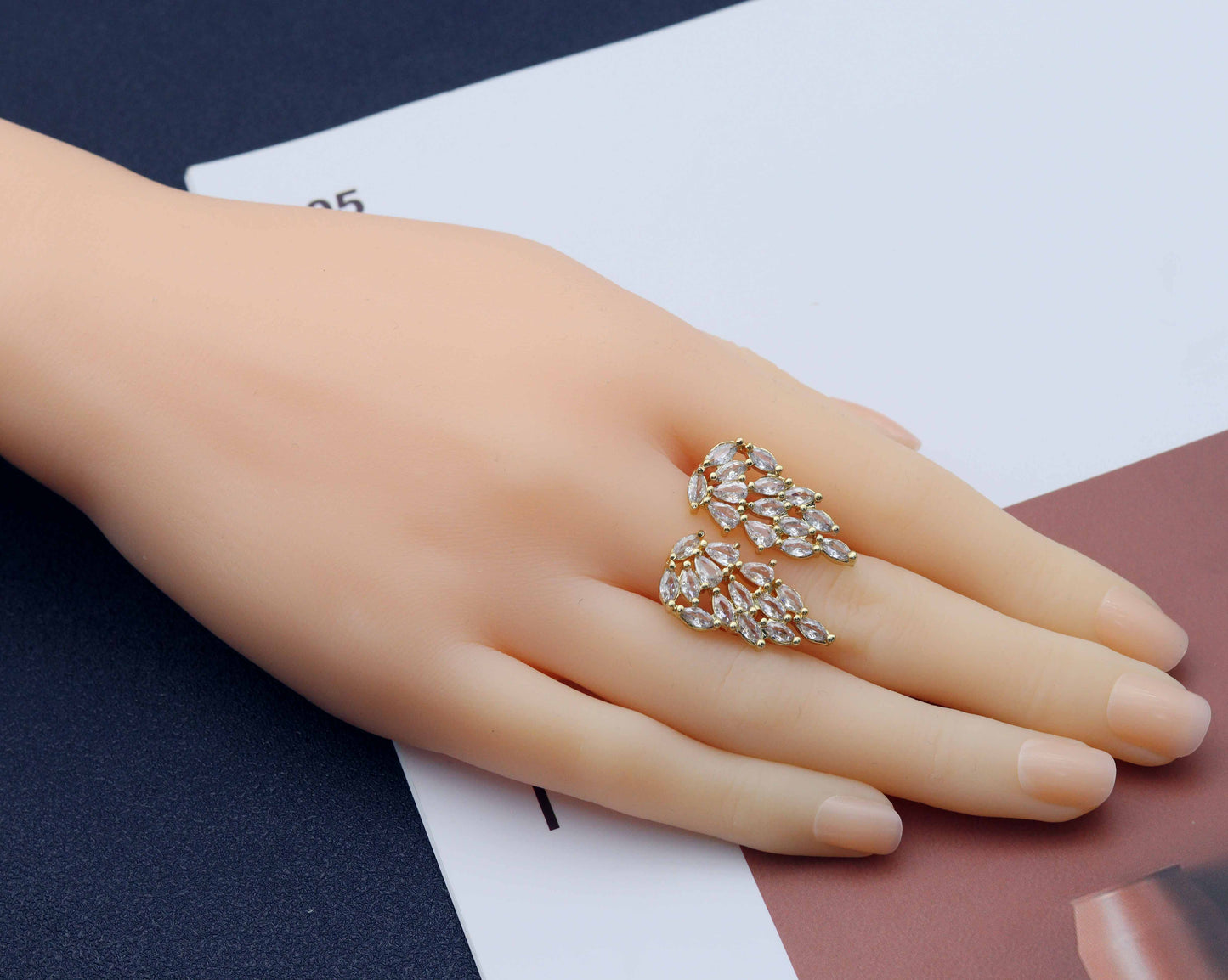Angel Wing Statement Ring, Sku#LD319