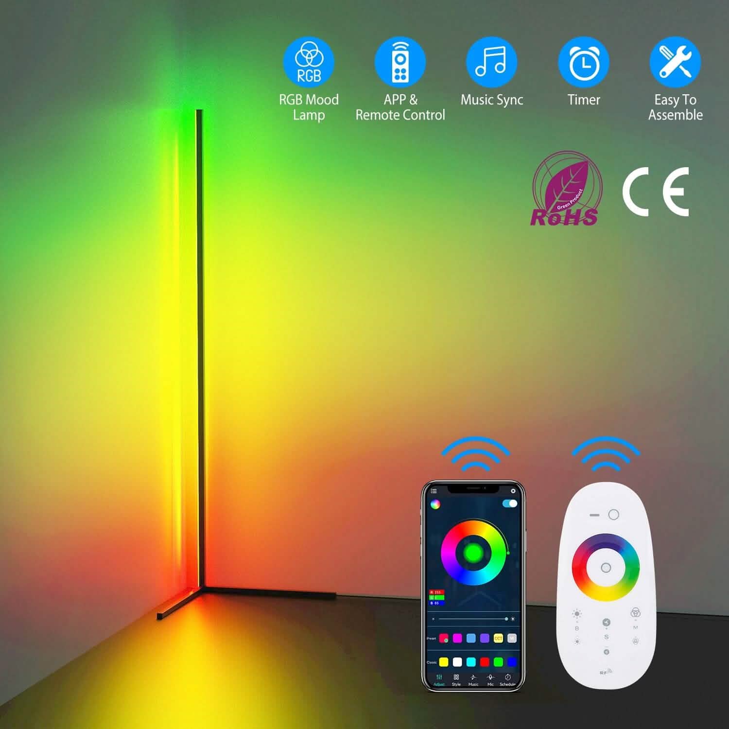 56" Floor LED Light Standing Lamp