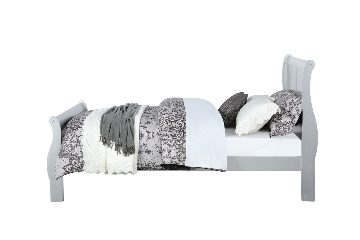 Louis Philippe Platinum Finish Eastern King Bed