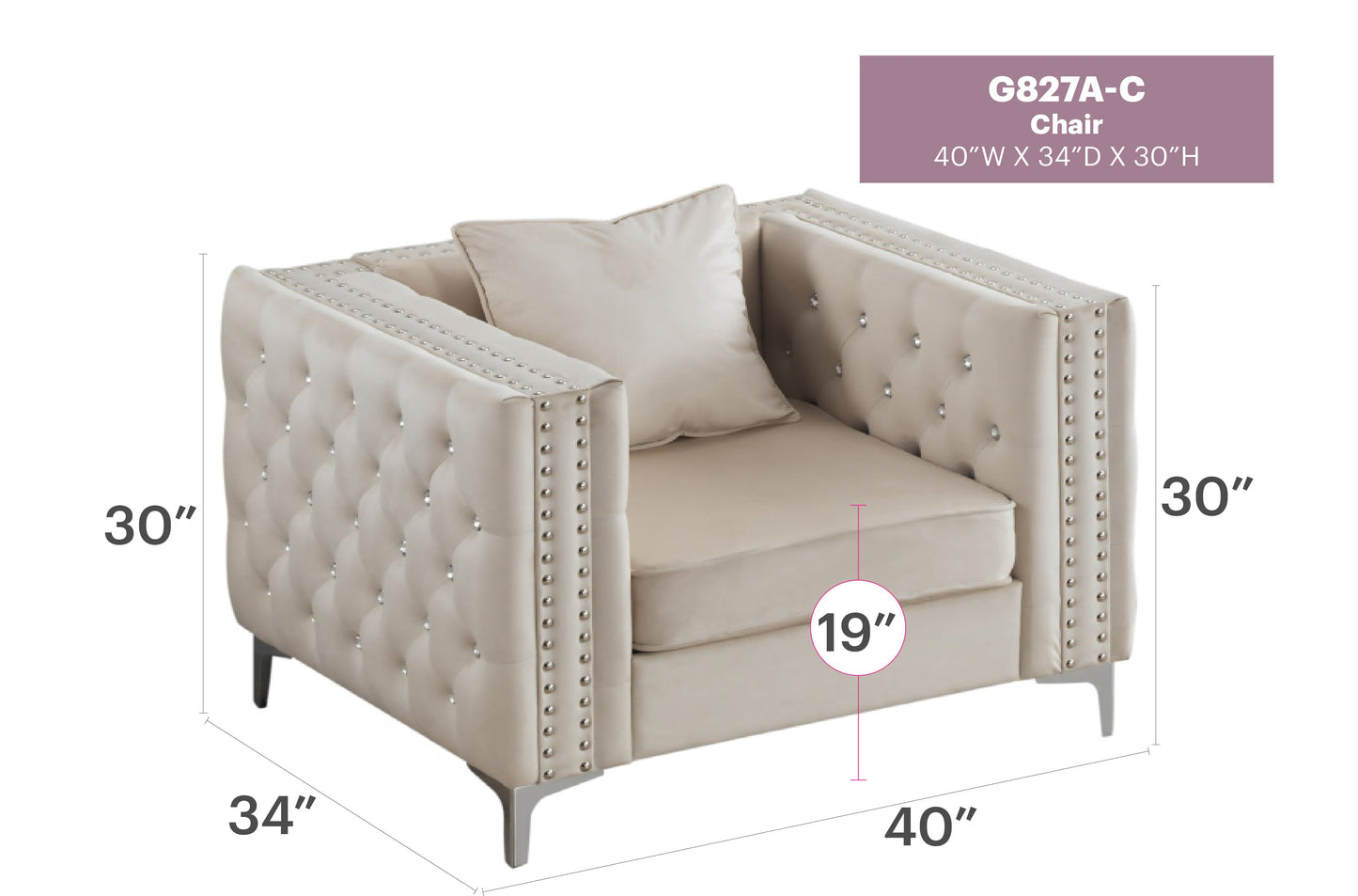 Glory Furniture Paige G827A-C Chair