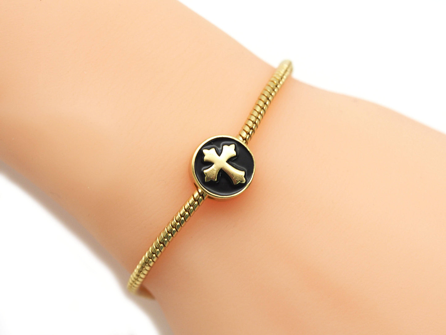 Black Enamel Spacer Beads, Sku#LK578