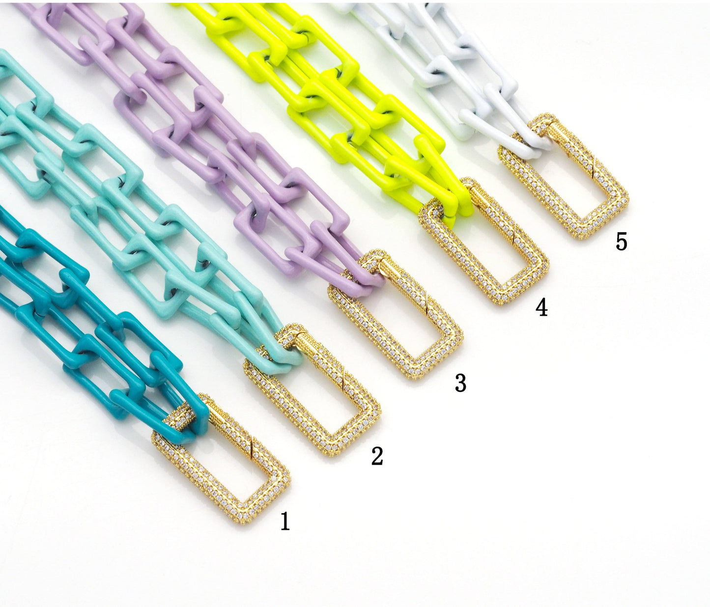 Enamel Statement necklace with Rectangle clasp, sku#EF228