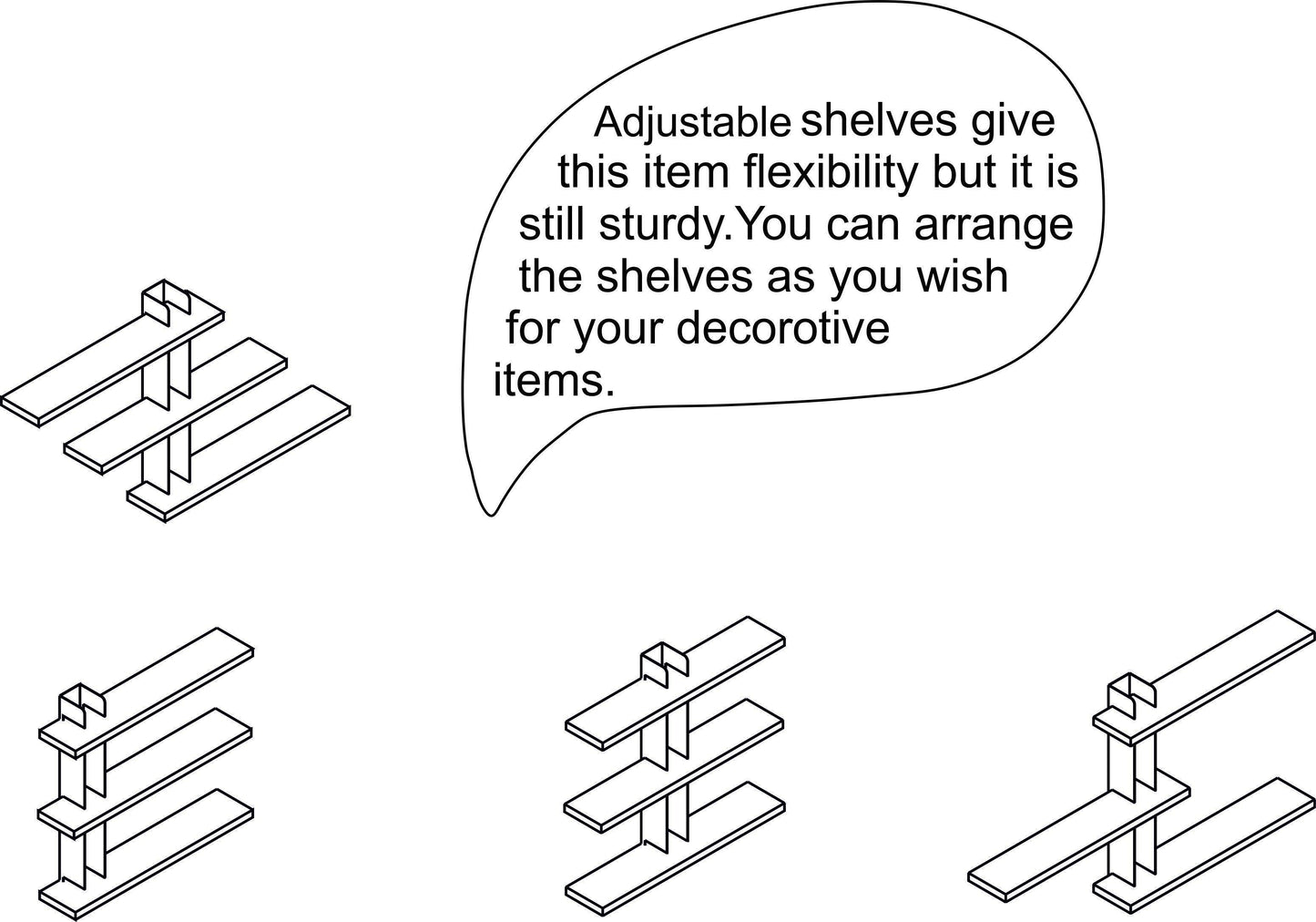 Mita 19'' Adjustable Metal Manufactured Wood Wall Shelf