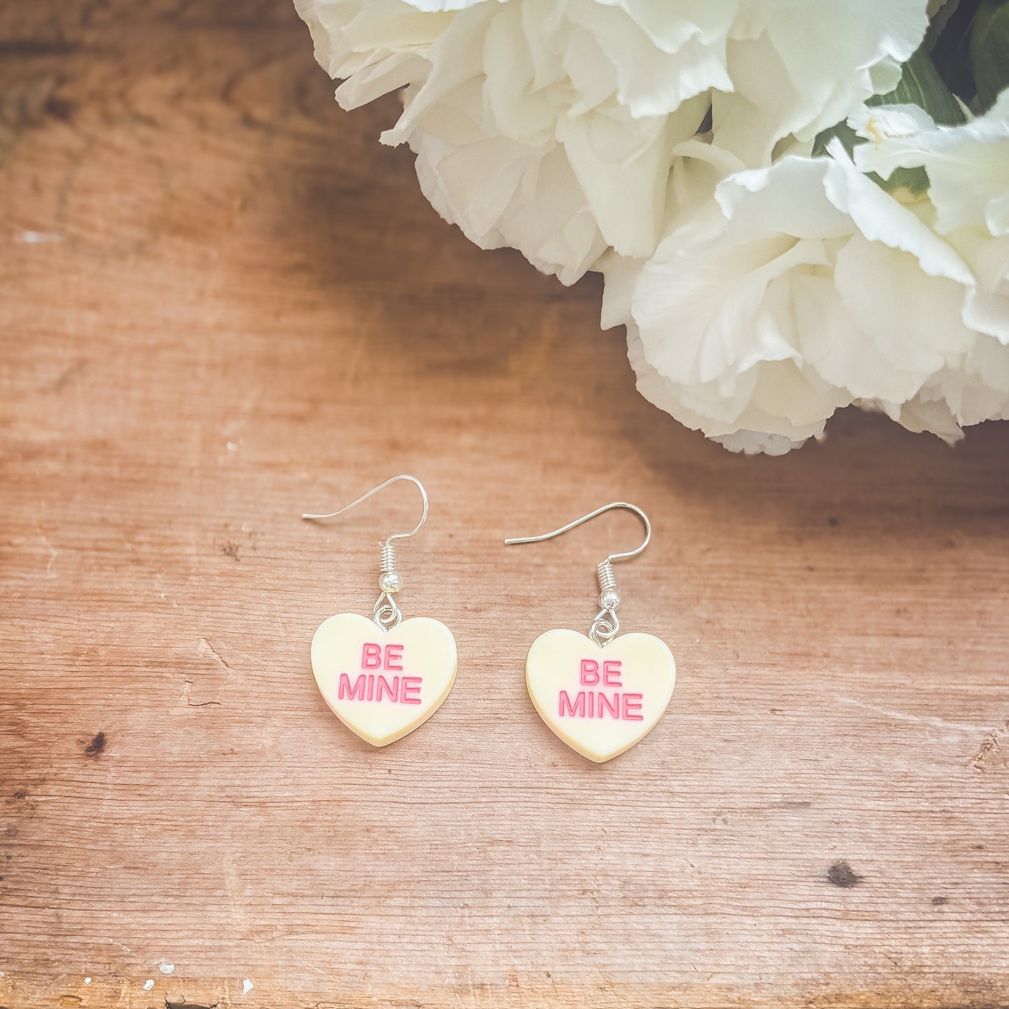 Beautiful Candy Heart Valentines Earrings