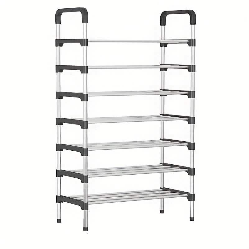 7-Tier Iron Shoe Rack – Space-Saving, Floor-Standing