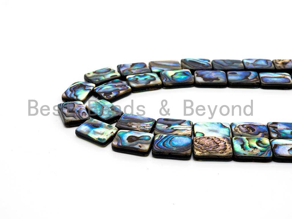 Quality Natural Abalone Flat Rectangle Shell beads Strand