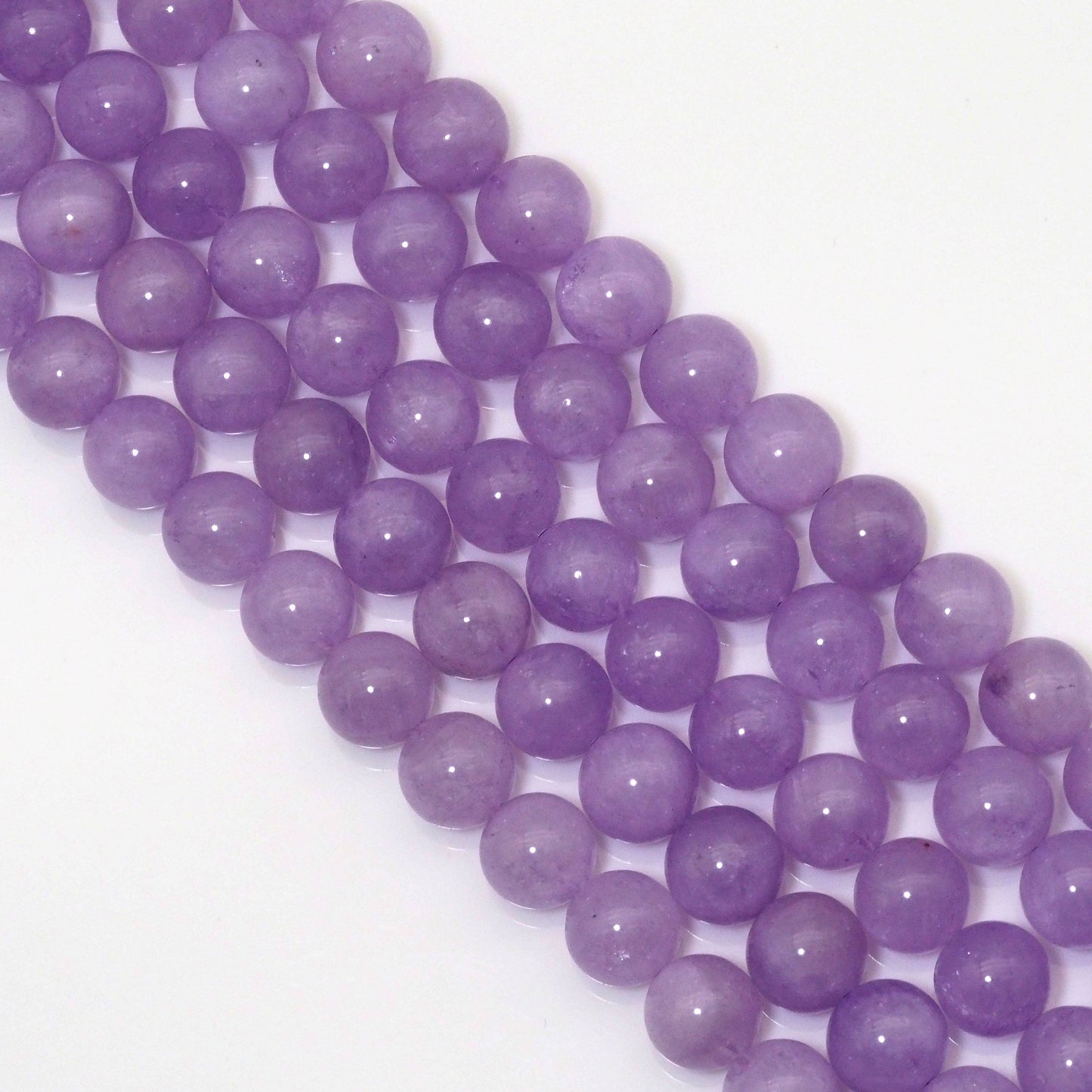 Genuine Lavender Jade, 6mm/8mm/10mm Round Smooth Beads, Sku#U1618