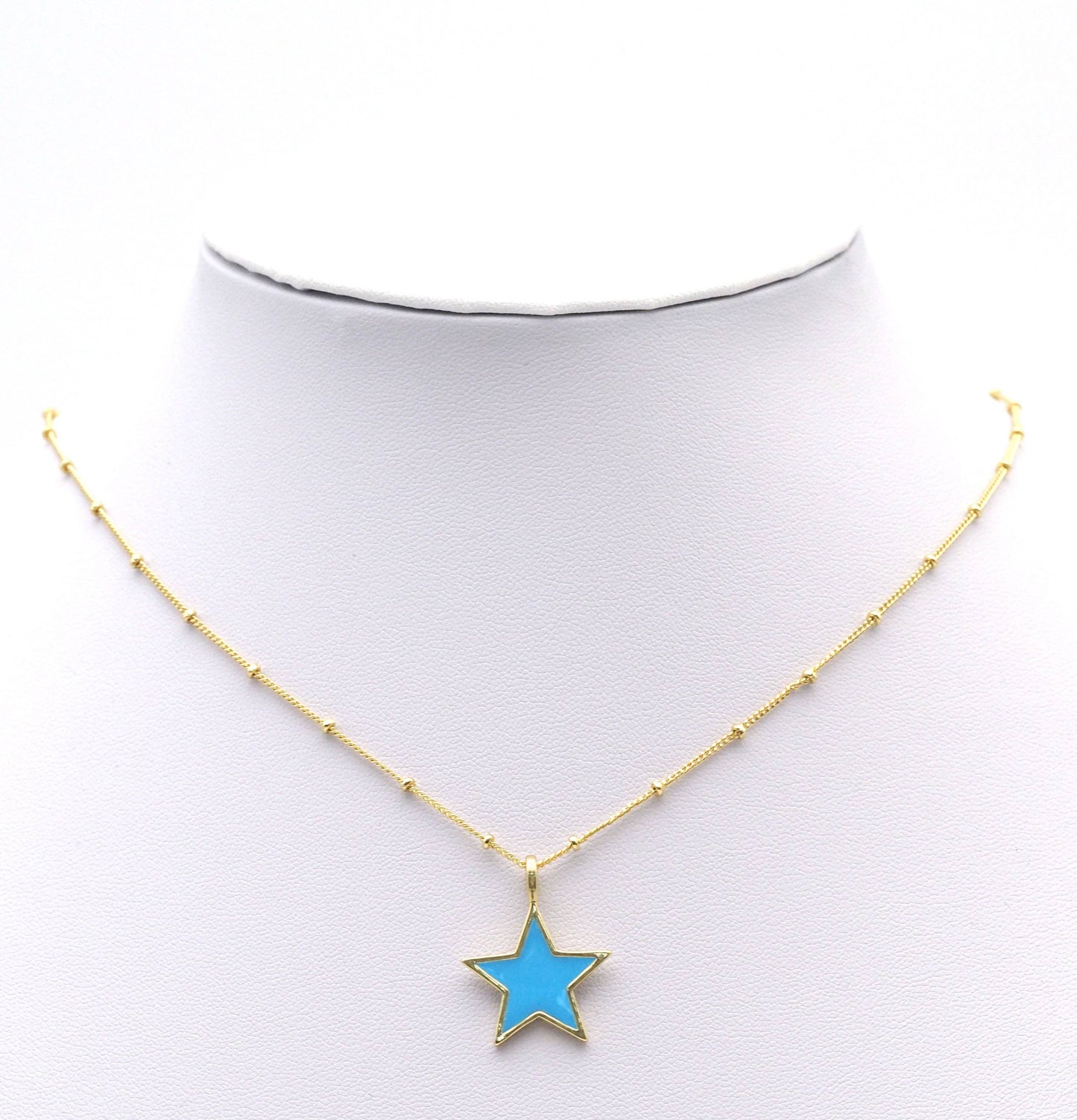 Colorful Enamel Star Charm, Sku#F1518