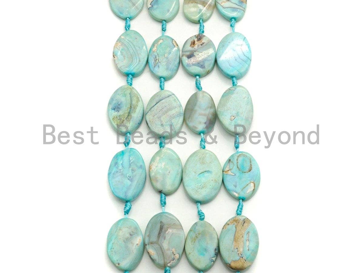 Natural Turquoise Blue Agate Oval Drop Shape Spacer Beads, Blue Agate Spacer Beads, 20x30mm/25x35/32x41mm, sku#U879