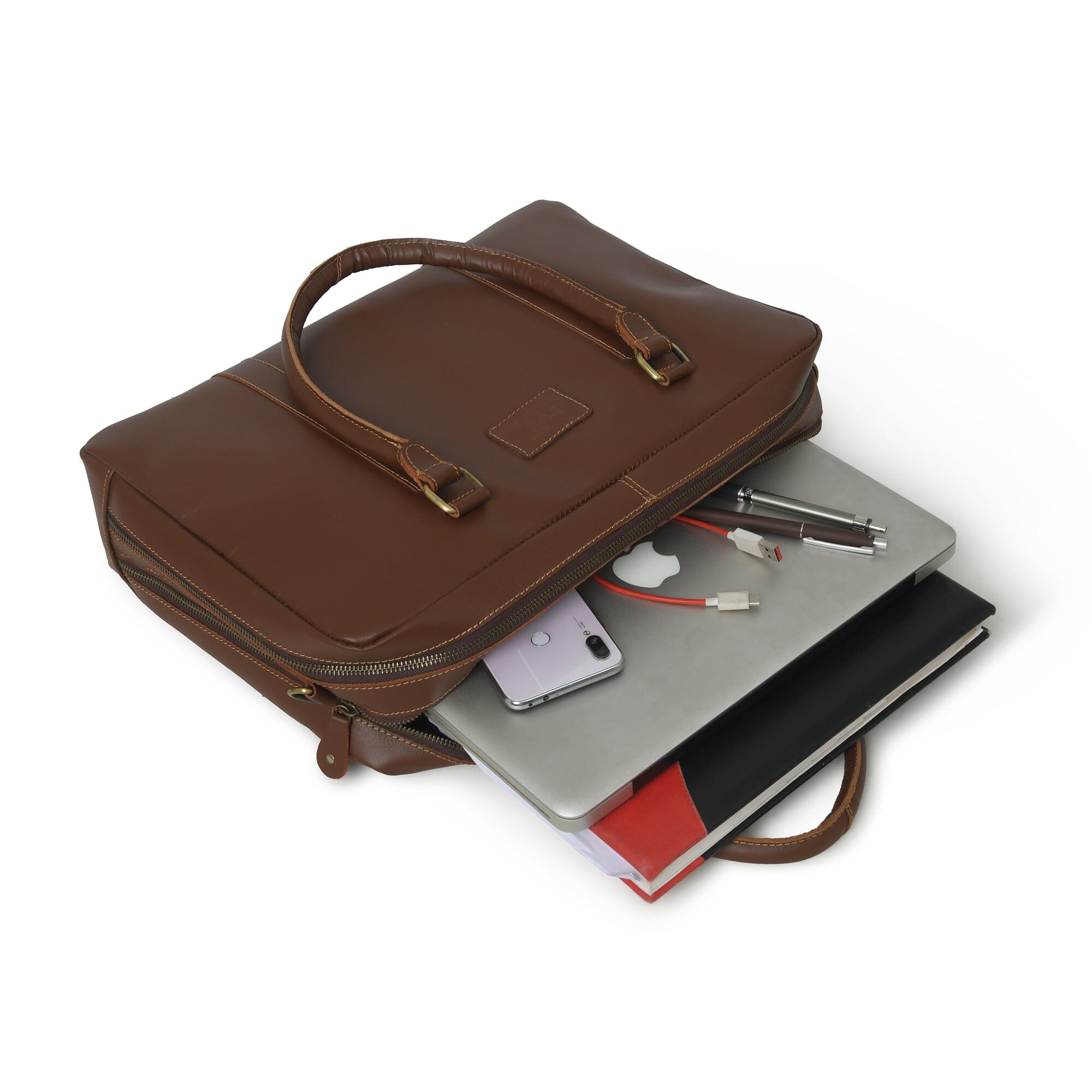 Serviette de bureau en cuir de buffle Dixon Brown pour ordinateur portable