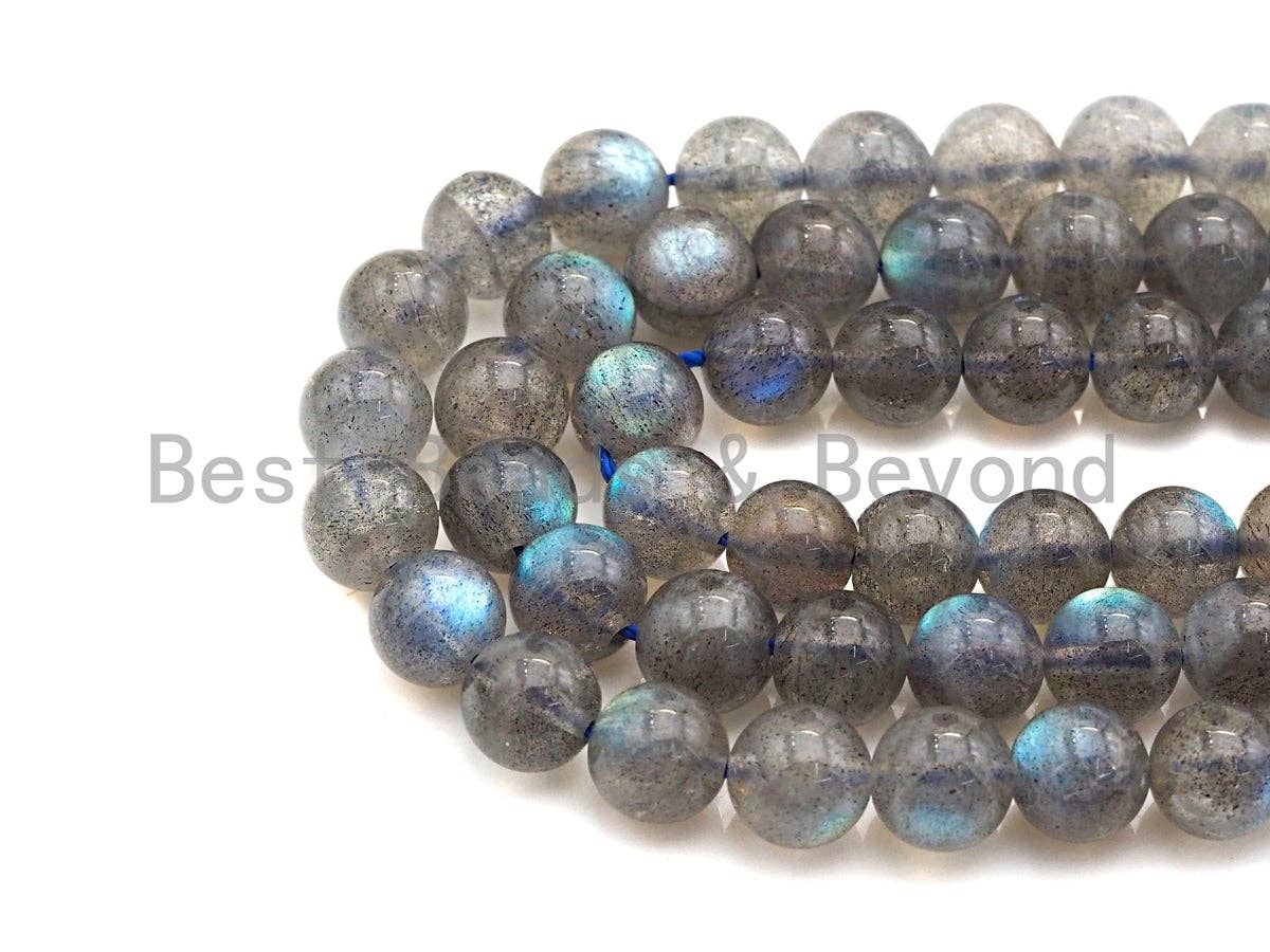 Top Quality Natural Labradorite Beads, Round Smooth 6mm/8mm/10mm/12mm, 15.5" Full Strand, sku#U629